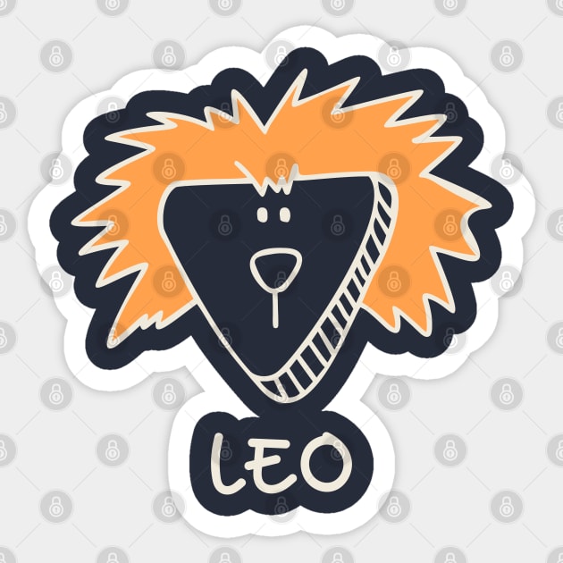 Leo Zodiac Doodle Sticker by Whimsical Frank